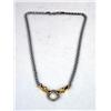 Image 1 : A STERLING SILVER 14Y YELLOW GOLD AND DIAMOND NECKLACE
