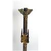 Image 2 : A PAIR OF VICTORIAN CAST-BRASS GOTHIC REVIVAL CANDLESTICKS