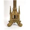 Image 5 : A PAIR OF VICTORIAN CAST-BRASS GOTHIC REVIVAL CANDLESTICKS