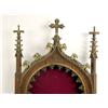 Image 2 : A VICTORIAN GOTHIC REVIVAL PARCEL-GILT AND STAINED PINE NICHE