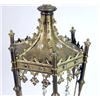 Image 3 : A VICTORIAN GLASS-MOUNTED BRASS GOTHIC REVIVAL CHANDELIER