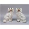 Image 1 : A PAIR OF STAFFORDSHIRE PORCELAIN SPANIELS