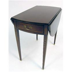 A FEDERAL-STYLE INLAID MAHOGANY PEMBROKE TABLE