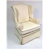 Image 2 : A PAIR OF CHIPPENDALE-STYLE WHITE-UPHOLSTERED EASY CHAIRS
