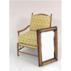 A PROVINCIAL LADDERBACK ARMCHAIR