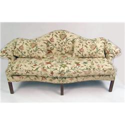 A CHIPPENDALE-STYLE CAMELBACK SOFA