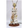 Image 4 : A PAIR OF POLYCHROME-DECORATED BISQUE FIGURAL TABLE LAMPS
