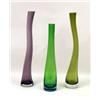 Image 1 : THREE ART GLASS FREE-FORM TALL VASES
