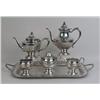 Image 1 : AN AMERICAN SILVER FIVE PIECE TEA AND COFFEE SERVICE WITH MATCHING DOUBLE-HANDLED TEA TRAY