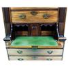 Image 3 : A GEORGE II CARVED AND FIGURED MAHOGANY CHEST ON CHEST SECRETAIRE