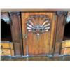 Image 9 : A GEORGE II CARVED AND FIGURED MAHOGANY CHEST ON CHEST SECRETAIRE