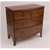 Image 1 : A GEORGE III MAHOGANY BOWFRONT CHEST OF DRAWERS