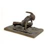Image 2 : A SMALL PATINATED BRONZE FIGURE OF A CROUCHING INDIAN SCOUT, SIGNED C. KAUBA