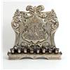 Image 1 : A CONTINENTAL SILVER-PLATED MENORAH