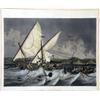Image 2 : A FRAMED FRENCH MARINE SCENE PRINT