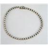 Image 1 : A 14K YELLOW GOLD AND DIAMOND LINE BRACELET