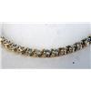Image 2 : A 14K YELLOW GOLD AND DIAMOND LINE BRACELET