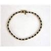 Image 1 : A 14K YELLOW GOLD DIAMOND AND SAPPHIRE LINE BRACELET
