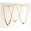 Image 1 : THREE 14K YELLOW GOLD NECKLACES