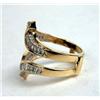 Image 2 : A 14K YELLOW GOLD AND BAGUETTE-CUT DIAMOND RING INSERT