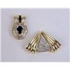 Image 1 : TWO 14K YELLOW GOLD AND DIAMOND ENHANCER PENDANTS