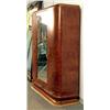 Image 2 : AN ART NOVEAU MIRRORED AMBOYNA WARDROBE