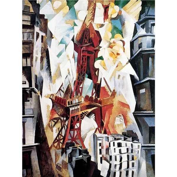 After R. Delaunay Paris Eiffel Tower Art Tile