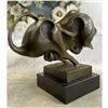 Image 2 : Signed Surrealist Charging Bull Bronze Sculpture