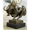 Image 4 : Signed Surrealist Charging Bull Bronze Sculpture