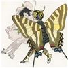 Image 1 : 1914 Butterfly Babies Lithograph, Zebra Swallow-Tail