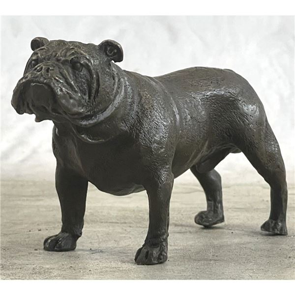 Small Bulldog Bronze Figurine