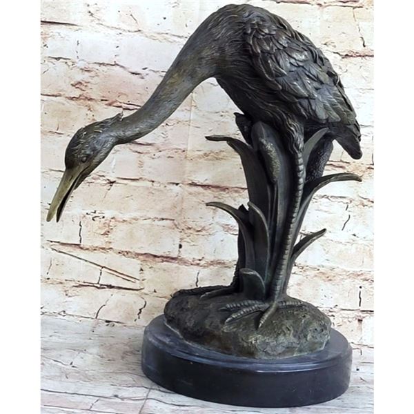 After Bugatti, Marsh Heron Bronze Sculpture