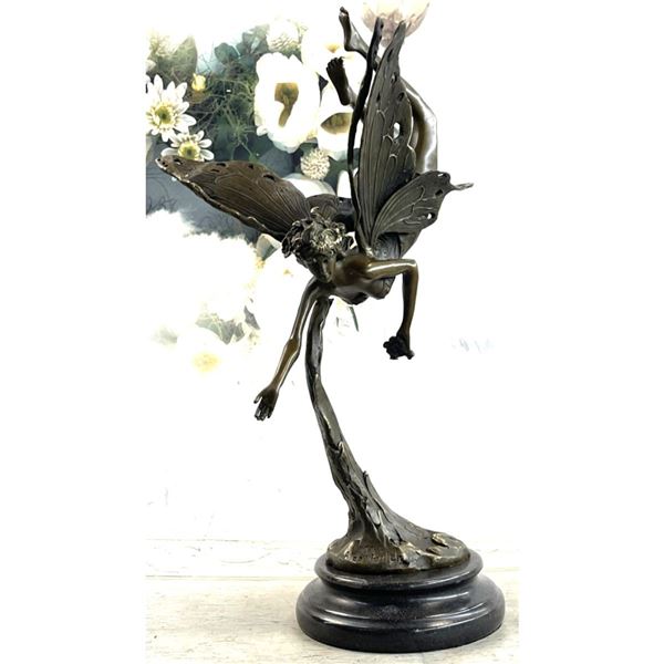Butterfly Fairy Bronze Fairy Signed Sculpture