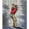 Image 1 : Large Size Mixed Media Artwork, Golfer