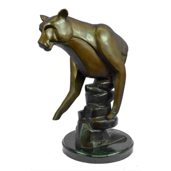 Signed Limited Edition Cougar Bronze Sculpture