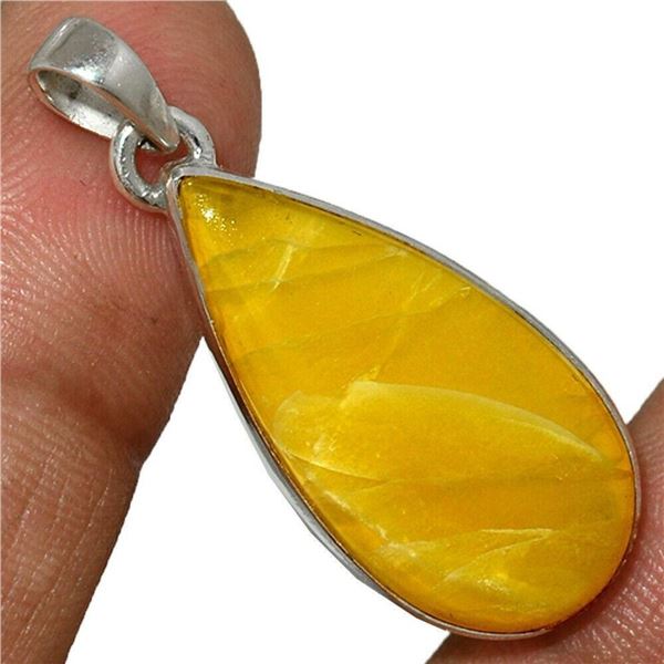 Golden Sun Opal Sterling Silver Pendant