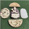 Image 1 : Asian Carved Stone Composite Pendants