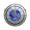 Image 1 : Lone Star Stained Art Glass Hanging Window Panel