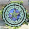 Image 2 : Lone Star Stained Art Glass Hanging Window Panel