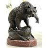 Image 1 : Signed Bronze Bear Sculpture
