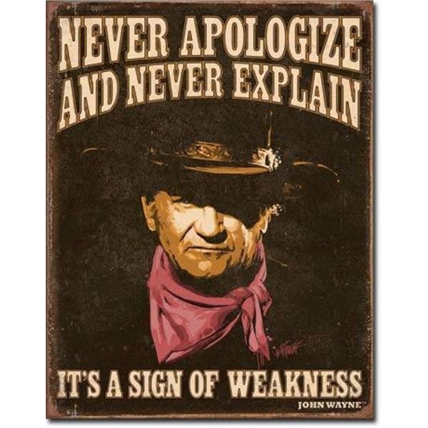 John Wayne Quote Metal Pub Bar Sign