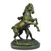 Image 2 : Cowboy With Rearing Horse Bronze Sculpture