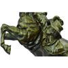 Image 9 : Cowboy With Rearing Horse Bronze Sculpture