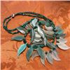 Image 2 : Spectacular Carved Aventurine Fall Leaves Gemstone Necklace