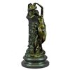 Image 1 : Classical Maiden With Grapes Bronze Sculpture