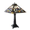 Image 2 : Mission Style Stained Art Glass Table Lamp