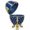 Image 2 : Russian Jesus Icon Enameled Trinket Jewel Box Egg