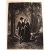 Image 2 : 1880's Photogravure Print, Poor Love, Courtship Scene