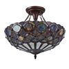 Image 2 : Edwardian Style Stained Art Glass Fixture