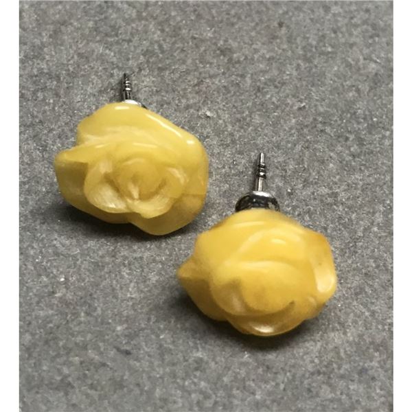 Yellow Baltic Amber Sterling Silver Earrings